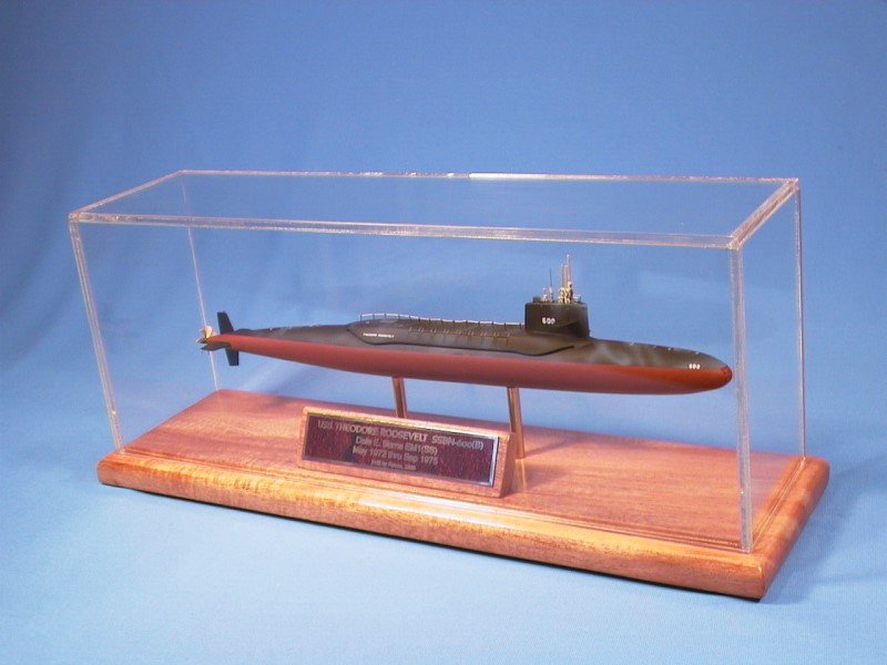 Custom Mahogany Ship Model Display Case
