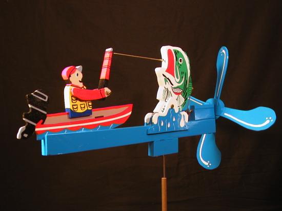 Bass Fishing Wind Toy